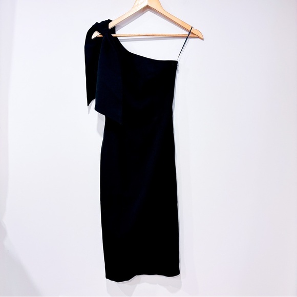 DRESS THE POPULATION Black one shoulder Tiffany dress - Picture 2 of 8